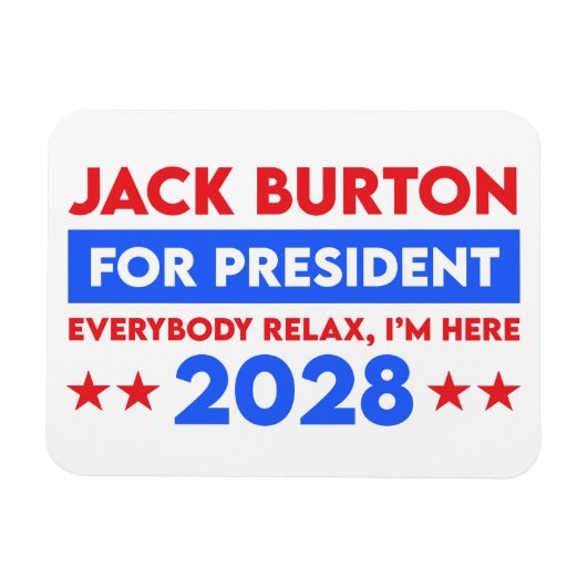 Jack Burton voor President 2028 Magneet (Horizontaal)