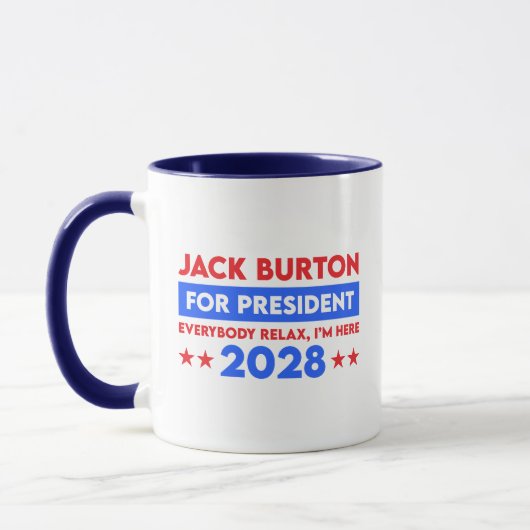 Jack Burton voor President 2028 Mok (Links)