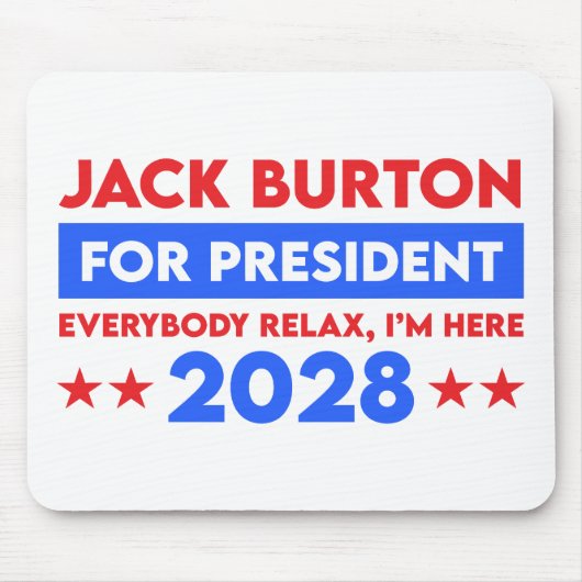 Jack Burton voor President 2028 Muismat (Voorkant)