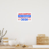 Jack Burton voor President 2028 Poster (Keuken)