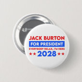 Jack Burton voor President 2028 Ronde Button 5,7 Cm (Voorkant /achterkant)