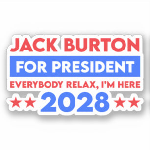 Jack Burton voor President 2028 Sticker
