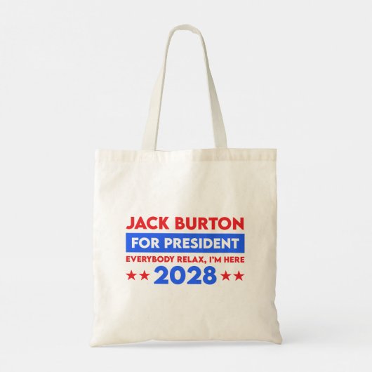 Jack Burton voor President 2028 Tote Bag (Achterkant)