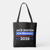 Jack Burton voor President 2028 Tote Bag (Achterkant)