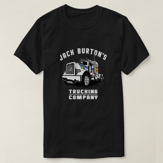 Jack Burtons Trucking Company Black Active T-shirt (Design voorkant)