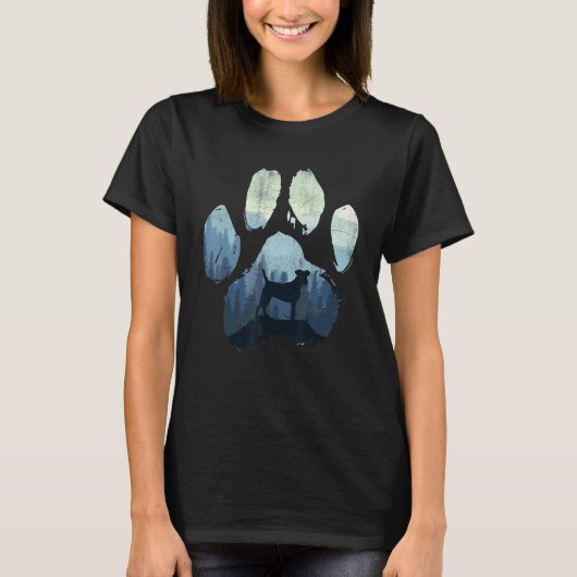 Jack Chi Dog Paw Mam Pap Mountains T-shirt (Voorkant)