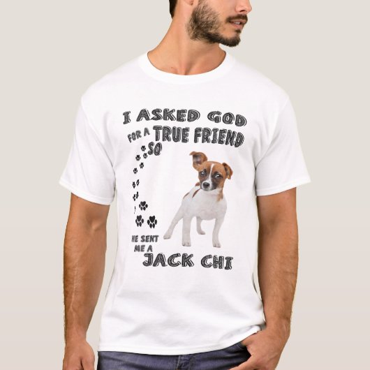 Jack Chi Quote mam, Jackhuahua Dad Art, Cute Jacka T-shirt (Voorkant)