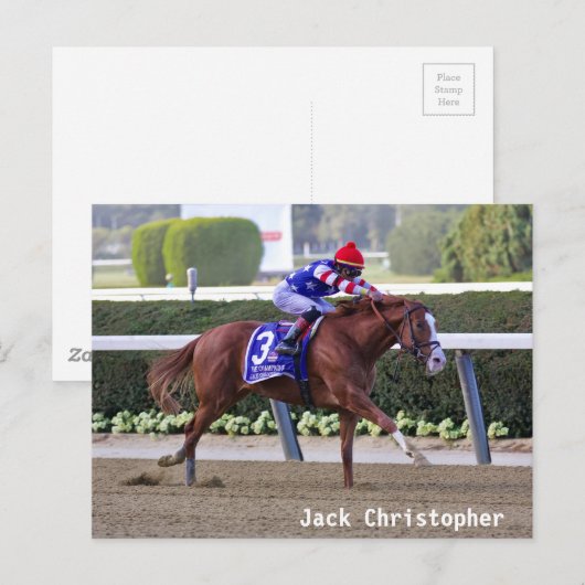 Jack Christopher - Champagne Stakes Briefkaart (Voorkant / Achterkant)