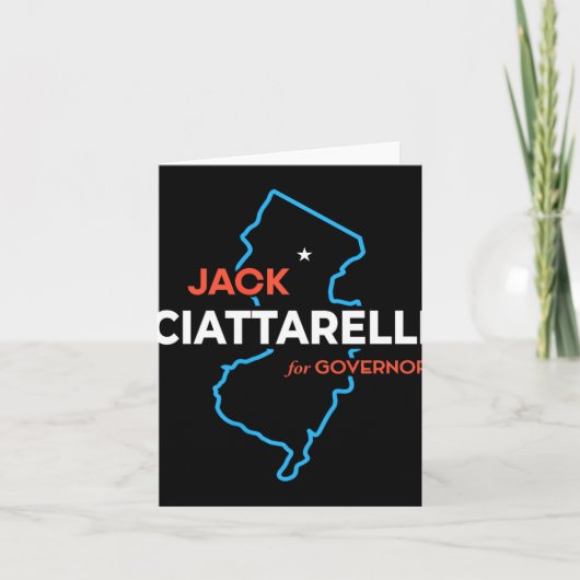 Jack Ciattarelli New Jersey gouverneursverkiezing  Kaart (Voorkant)