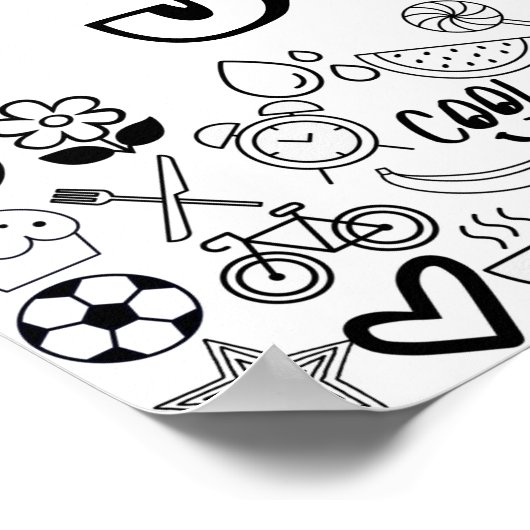 'JACK' Color-it-Yourself-contourontwerp Poster (Hoek)