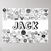 'JACK' Color-it-Yourself-contourontwerp Poster (Voorkant)