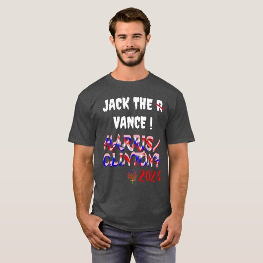 JACK DE VANCE KAMALA HARRIS 2024 T-SHIRT (Voorkant volledig)