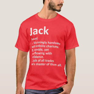 Jack Definitie Gepersonaliseerde Naam Grappige Ver T-shirt