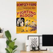  JACK DEMPSEY BOX FILM Fighting Bloo Poster (Thuiskantoor)
