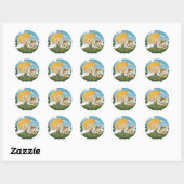 Jack en de Beanstalk Ronde Sticker (Vel)