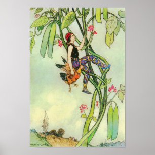 Jack en de Beanstalk van Warwick Goble Poster