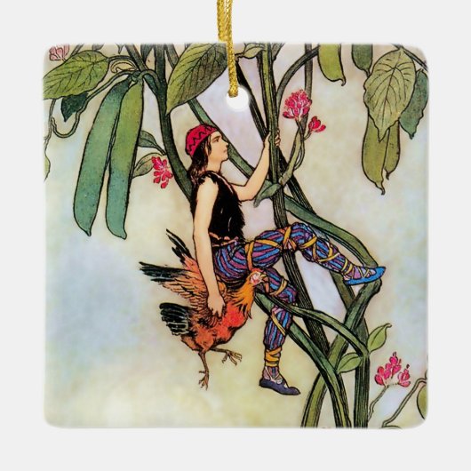 'Jack en de bonenstaak' door Warwick Goble Keramisch Ornament (Voorkant)