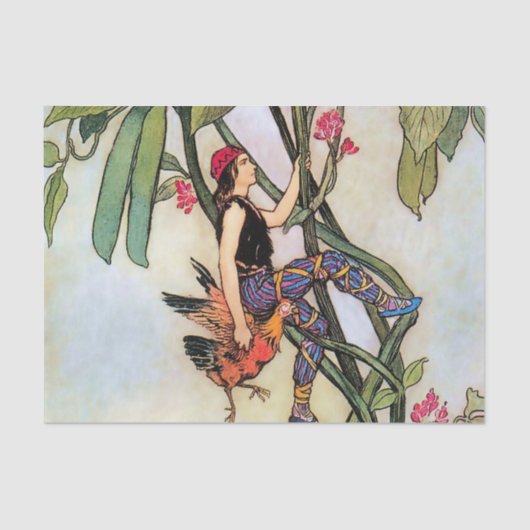 “Jack en de bonenstaak” door Warwick Goble Tissuepapier (Voorkant)