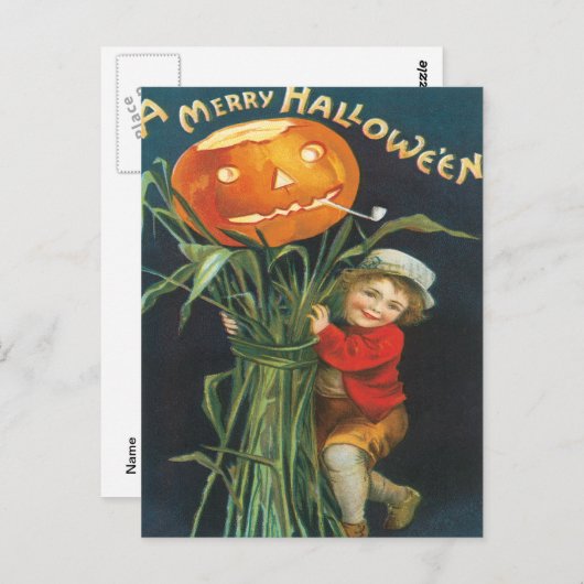 Jack en de pompoen stelen  Briefkaart (Voorkant / Achterkant)