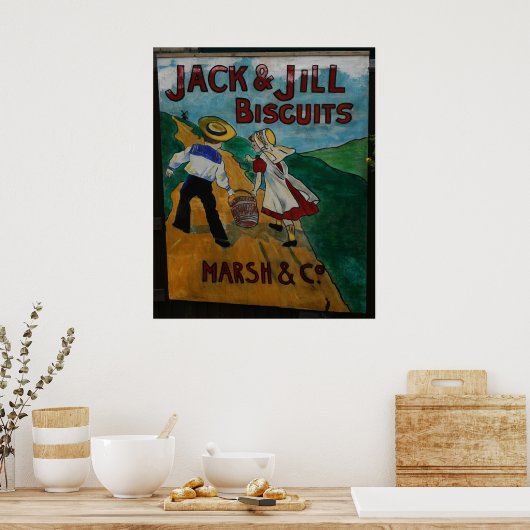 Jack en Jill Biscuits  adverteren poster (Keuken)