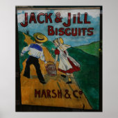 Jack en Jill Biscuits adverteren poster (Voorkant)