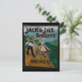 Jack en Jill Biscuits  adverteren poster Briefkaart (Staand voorkant)
