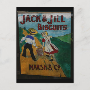 Jack en Jill Biscuits  adverteren poster Briefkaart
