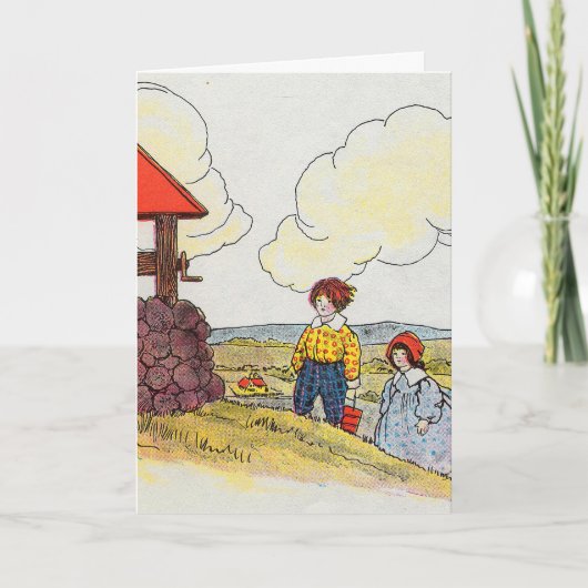 Jack en Jill gingen de heuvel op Kwekerij Rhyme Kaart (Voorkant)