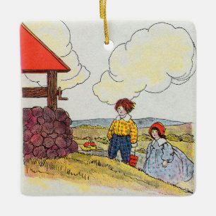 Jack en Jill gingen de heuvel op Kwekerij Rhyme Keramisch Ornament