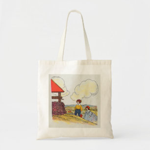 Jack en Jill gingen de heuvel op Kwekerij Rhyme Tote Bag