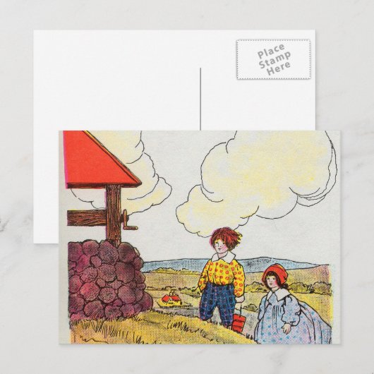 Jack en Jill gingen de heuvel uit Briefkaart (Voorkant / Achterkant)