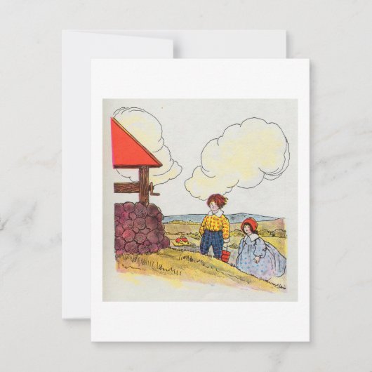 Jack en Jill gingen omhoog de heuvel Kaart (Voorkant)