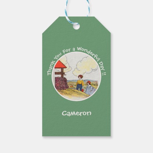 Jack en Jill Moeder Gans Verjaardagsfeestartikelen Cadeaulabel (Achterkant)