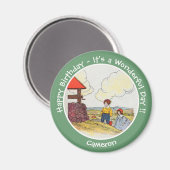 Jack en Jill Moeder Gans Verjaardagsfeestartikelen Magneet (Voorkant / Achterkant)
