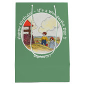 Jack en Jill Moeder Gans Verjaardagsfeestartikelen Medium Cadeauzakje (Achterkant)