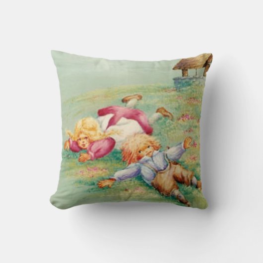 Jack en Jill Nursery Rhyme Accent Pillow Kussen (Voorkant)
