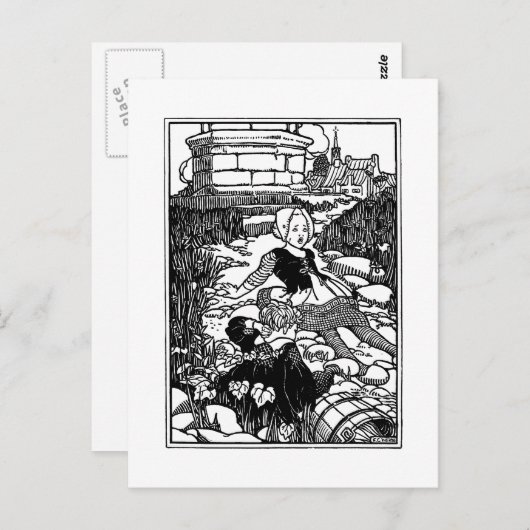 Jack en Jill  Nursery Rhyme Briefkaart (Voorkant / Achterkant)