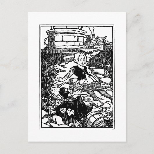 Jack en Jill  Nursery Rhyme Briefkaart (Voorkant)