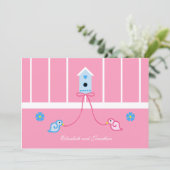 Jack en Jill paar bruiloft douche uitnodiging (Staand voorkant)