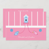 Jack en Jill paar bruiloft douche uitnodiging (Voorkant / Achterkant)