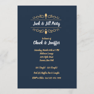 Jack en Jill Scroll Feest Uitnodiging
