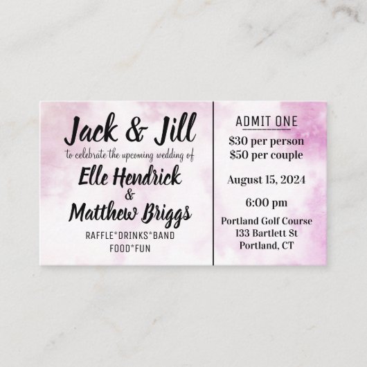 Jack en Jill Tickets (Voorkant)