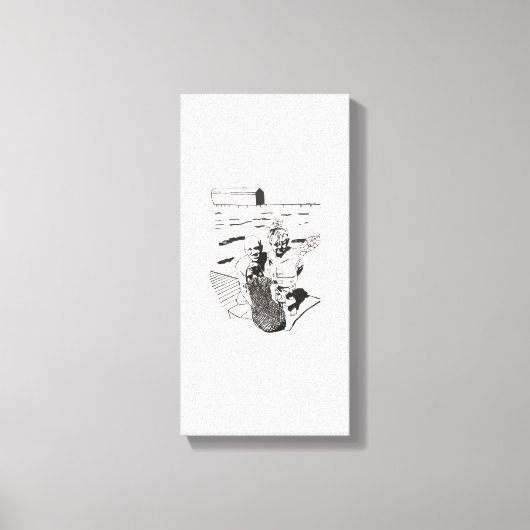 Jack en Mark Eerste Vis Canvas Afdruk (Voorkant)