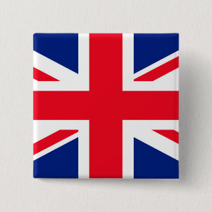 Jack Flag van de United Kingdom Union Vierkante Button 5,1 Cm