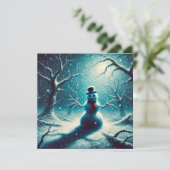 Jack Frost Christmas Snowman Flat Holiday Kaart (Staand voorkant)