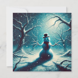 Jack Frost Christmas Snowman Flat Holiday Kaart