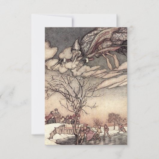 “Jack Frost” door Arthur Rackham Bedankkaart (Voorkant)