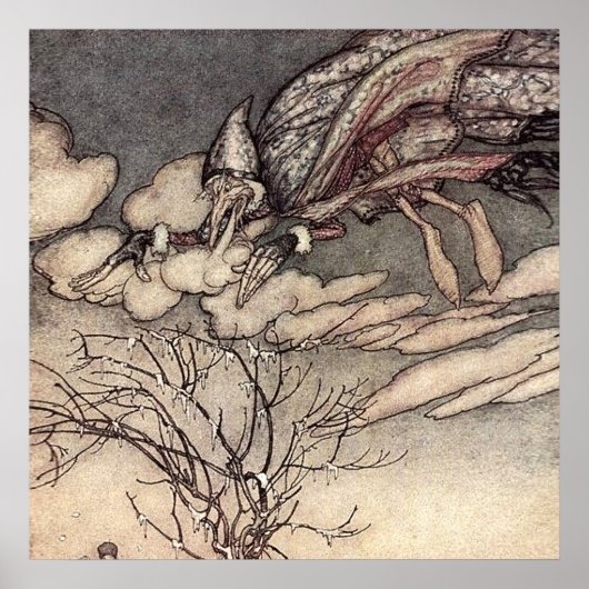 “Jack Frost” door Arthur Rackham Poster (Voorkant)