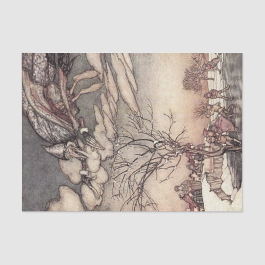 “Jack Frost” door Arthur Rackham Tissuepapier (Voorkant)