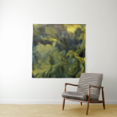 Jack Frost in Blue Grey and Yellow Abstract Art Wandkleed (In situ)